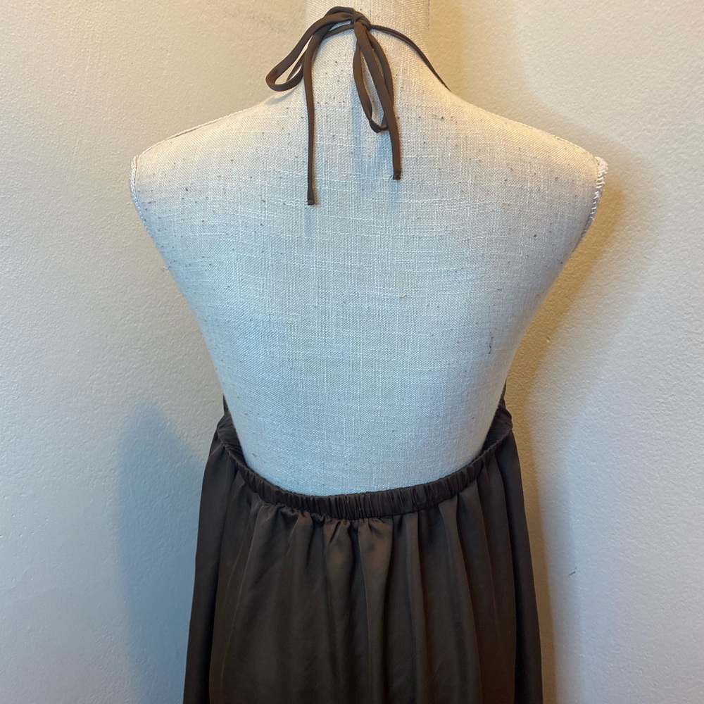 Old Navy Brown V Neck Backless Slip Dress - Picture 7 of 7